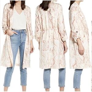 NWT Anthropology Cupcakes and Cashmere Neptune Satin Trench Coat